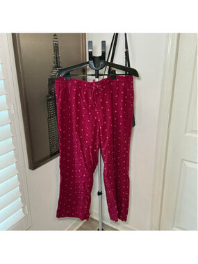 GAP Pink Polka Dot Drawstring Lounge Pajama Pants XL